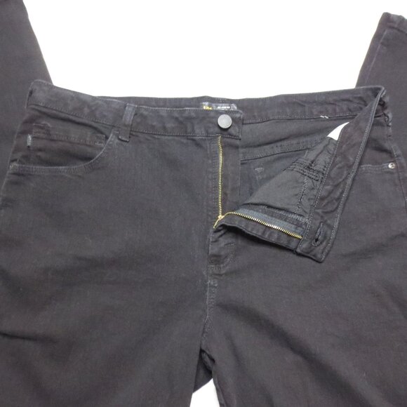 LEE womens JEANS black RELAXED straight leg HIGH RISE plus WESTERN SIZE 18 LONG - Picture 4 of 10